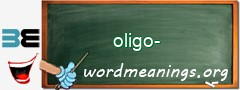 WordMeaning blackboard for oligo-
